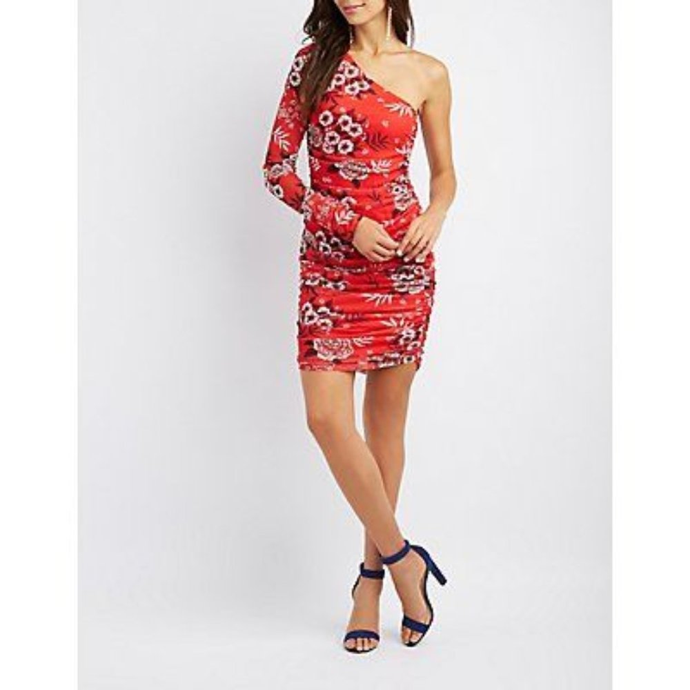 Charlotte Russe One Shoulder BodyCon Dress Small